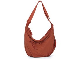 2025 Nieuwe Dumpling Bag - Crescent Crossbody Bag - Vintage Nylon Canvas Crossbody Bag - Oranje