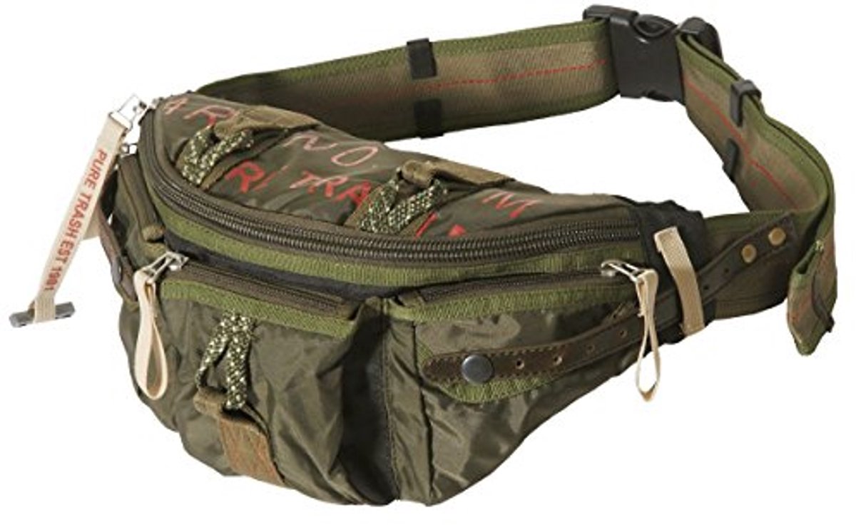 Bum Tas Olijf Groen van 100% Nylon