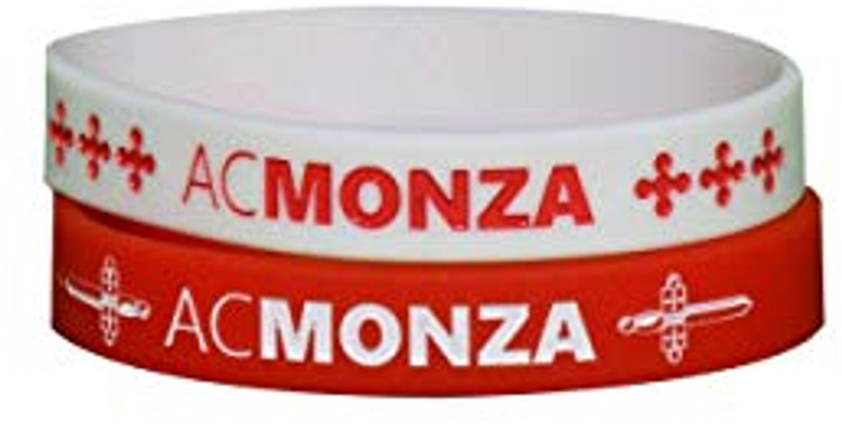 Monza Set met 2 Rood Rubber Armbanden - Uniseks voor Volwassenen