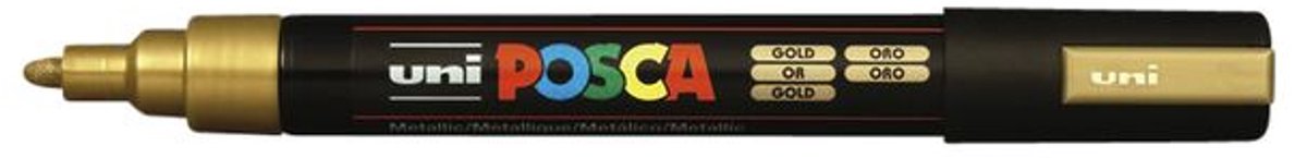 Paintmarker uni posca pc5m m goud | 12 stuks