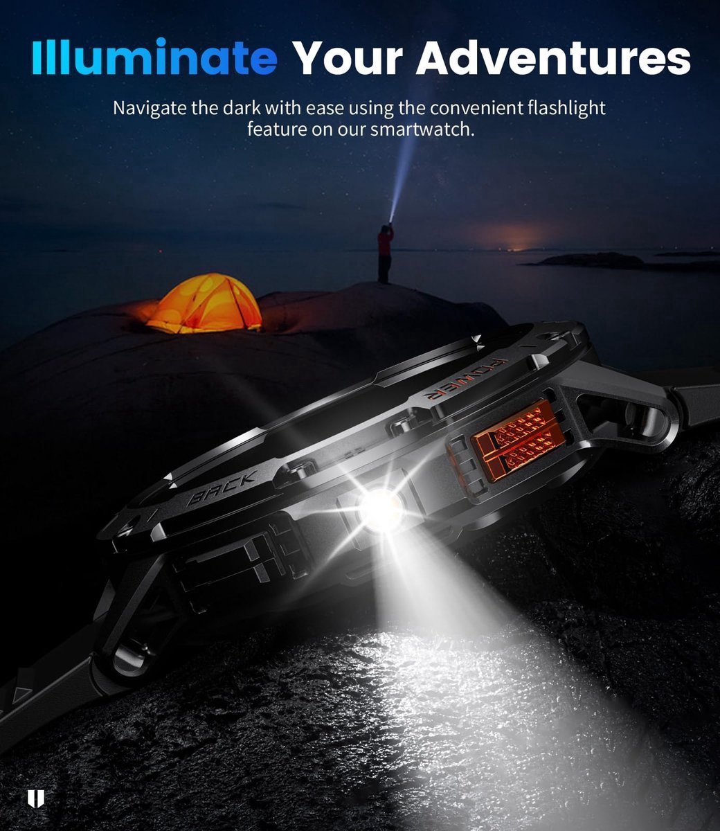 Afbeelding 3 van Kraftverdia Smartwatch Heren 1,43" (EAN: 8721403005530)