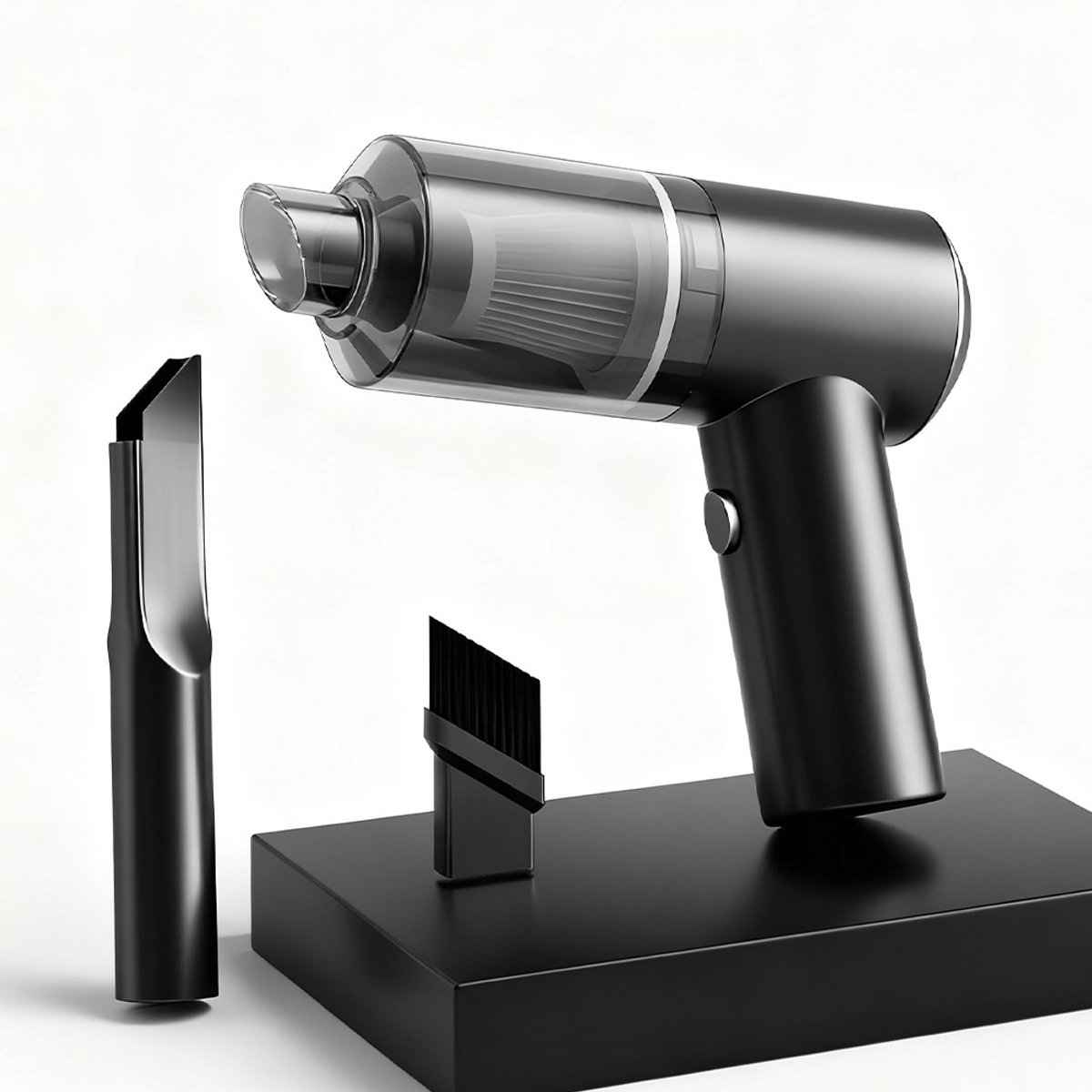 EAFC Auto stofzuiger draadloos - Kruimeldief - 2-in-1 draadloze handstofzuiger - Mini draadloze stofzuiger - Cadeau voor mannen - Air Duster - Droog & Nat - Autostofzuiger - USB C - Zwart
