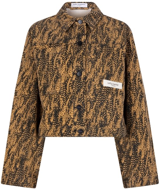 Lofty Manner Jas Jacket Maria Feathers Print Dames Maat - L