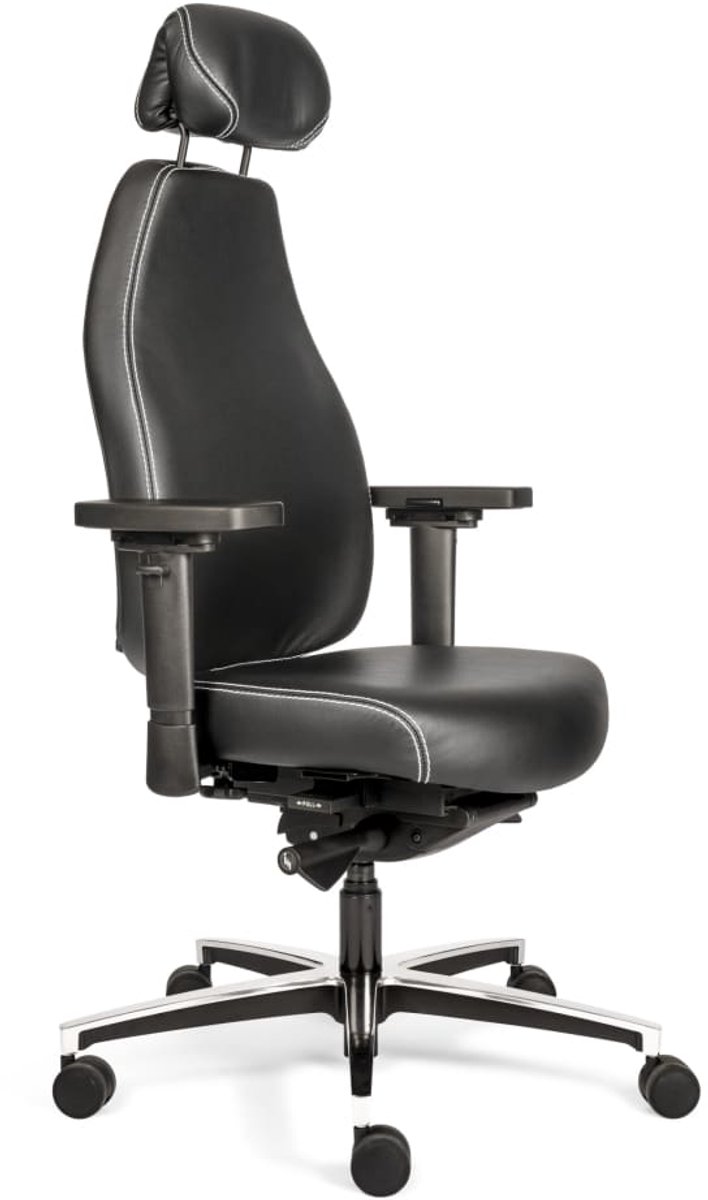 Sit And Move Therapod X Hoofdsteun - Zwart Stamskin - Bureaustoel