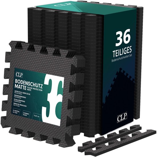 eyepower 36 Puzzelmatten Fitness 30x30 cm Zwart