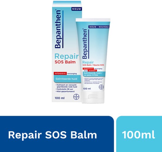 Foto: Bepanthen repair sos balsem 100 ml voor lichaam handen en droge plekken herstelt en beschermt de zeer droge en ruwe huid