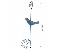 KADAX Vogelhuis, vogelhuisje om op te hangen in de tuin, balkon, voederplaats voor wilde vogels, vogelvoederhuis van staal, weerbestendig vogelvoederstation, decoratie, groen (voet)
