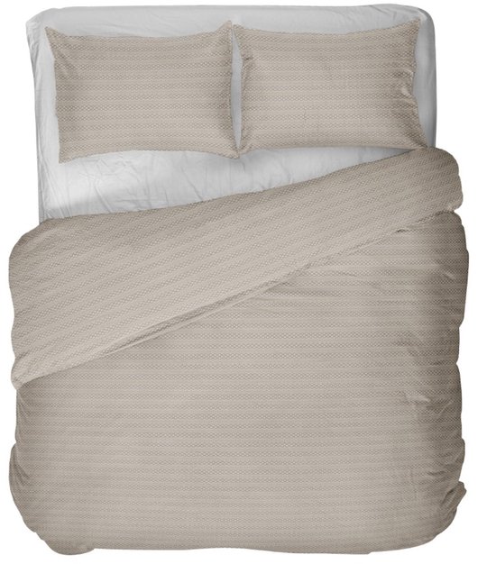 Kayori Lueso Dekbedovertrek Flanel - 200x200-220 + 2 slopen - Superzacht & Isolerend - Tweepersoons - Offwhite van Merkloos — afbeelding 2