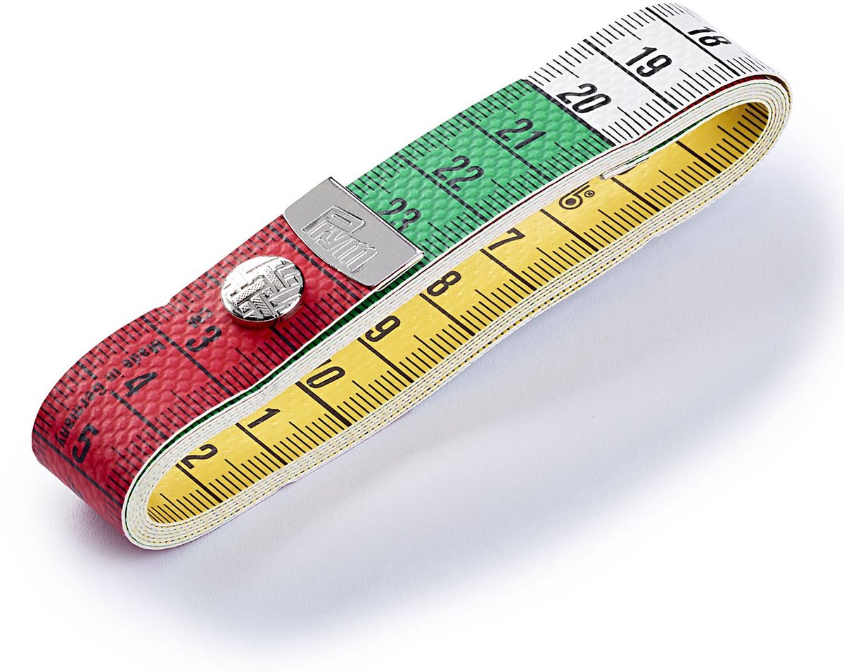 Centimeter Color Plus cm/cm met drukknoop 150 cm - Prym