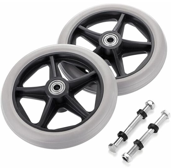 Foto: Onderdelen 6 inch rubberen vervangingswiel voor rolstoel voorwielen rollator vervanging zwenkwielen antislipwielen accessoires reservewiel voor