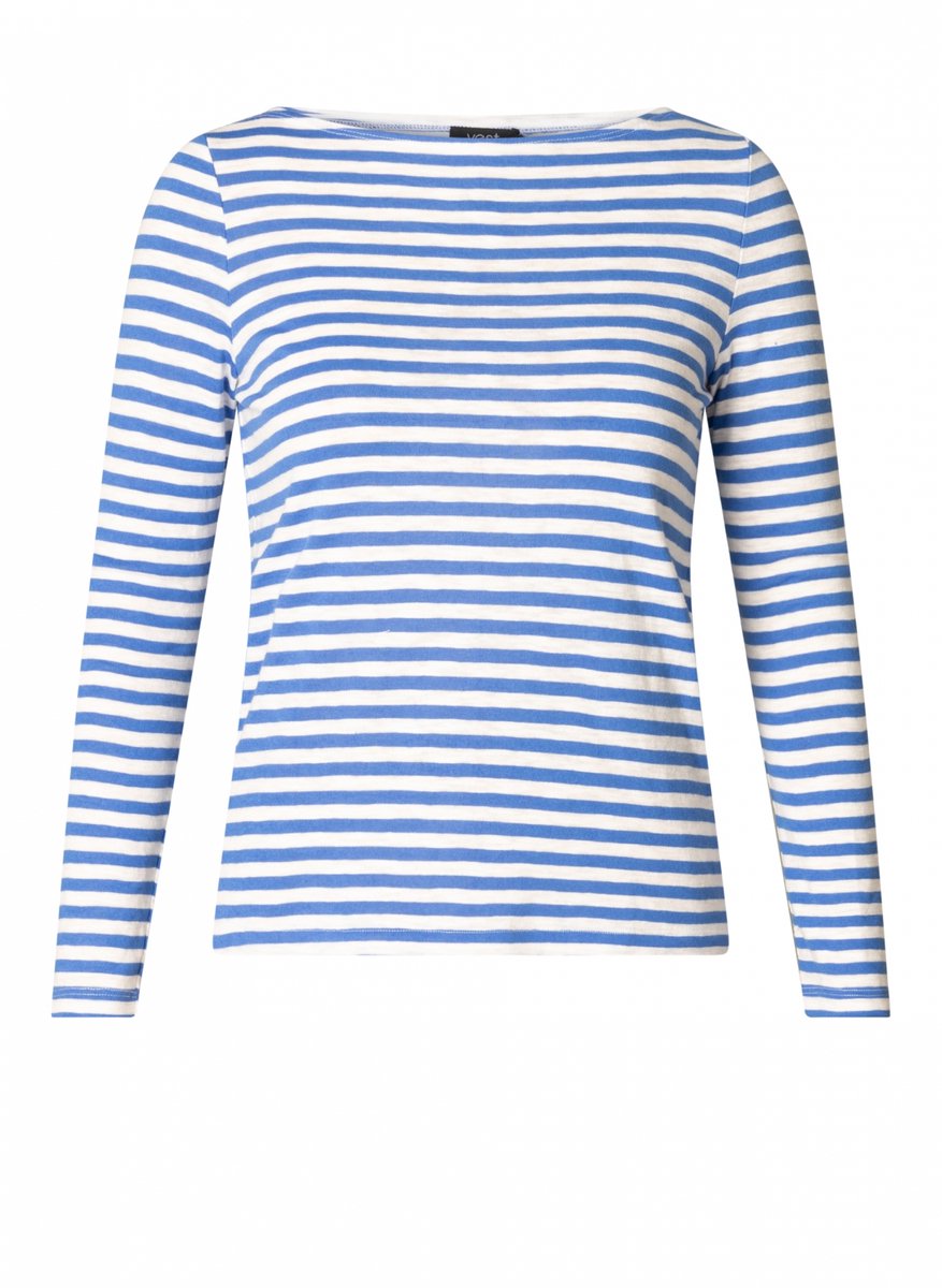 YEST CURVE Fern Tops - Off White/French Blu - maat 2(50)