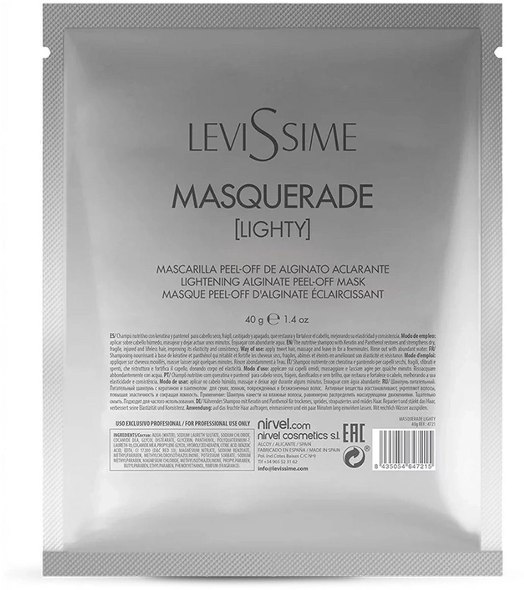 Masquerade Lighty Levissime / Verhelderend gezichtsmasker 40 g
