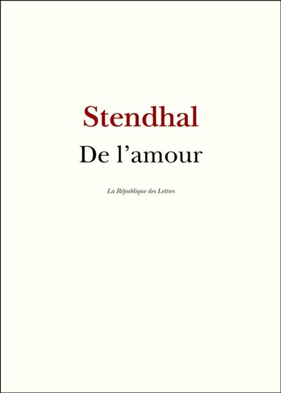Stendhal - De l'amour - cover