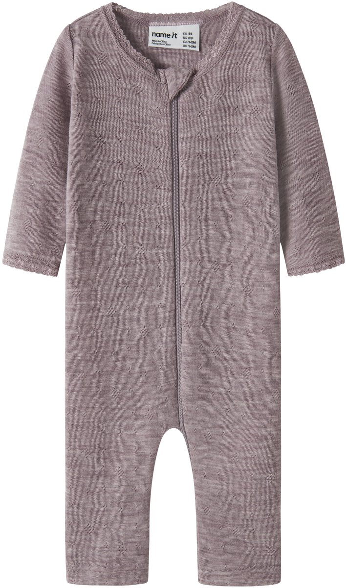 NAME IT - NBFWANG WOOL NEEDLE NIGHTSUIT SOLID - Baby - Pyjamas