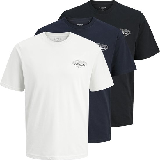 JACK&JONES - T-shirt JJMAKOTO SS COL ROND 3PK MP - Homme - T-shirts