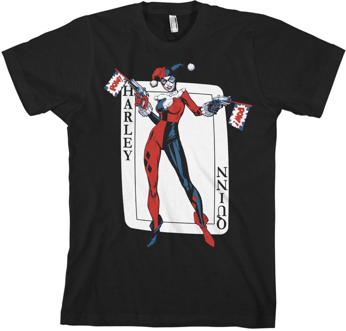 Harley Quinn Card Games Big Tall T-Shirt WB-1-JL009-H60-7 Black-5XL