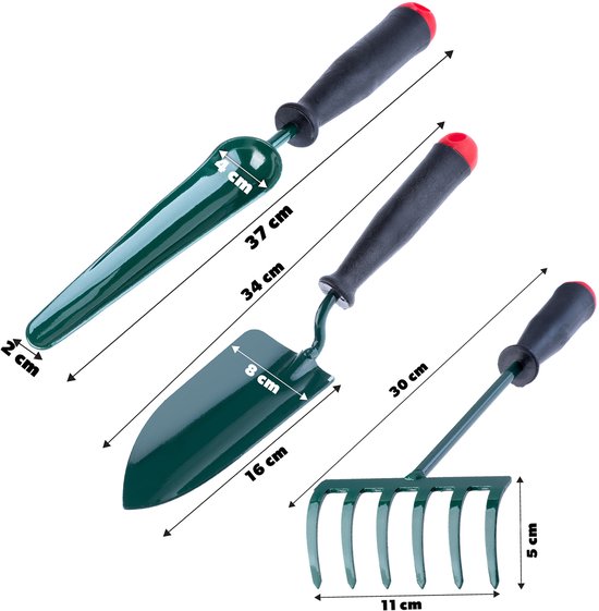 KADAX Tuingereedschapsset, robuuste mini-tuingereedschap, praktische gereedschapsset voor planten, meerdelige tuinset, tuinset voor tuinverzorging (3-delige set Ver. B) van Merkloos	 — afbeelding 5