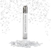 Relaxdays 5x canon à confettis 40 cm - papier - biodégradable - party popper argent