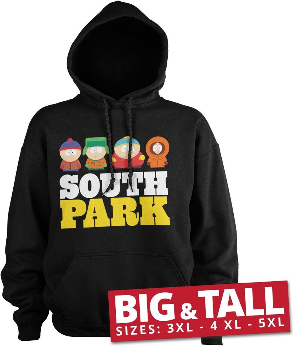 South Park Big & Tall-hoodie, zwart