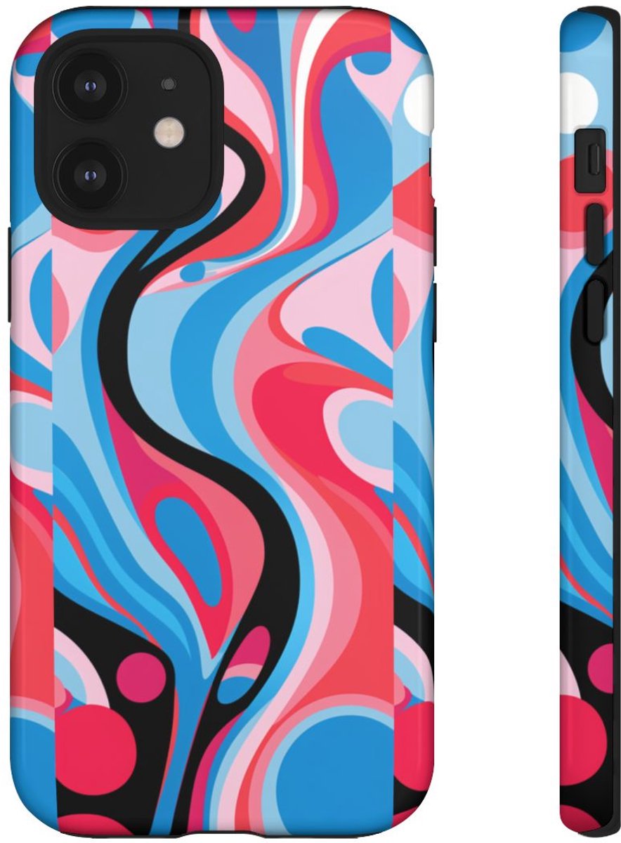 Abstract Kleurrijk Vloeiend Patroon – Telefoonhoesje Geschikt voor iPhone 12