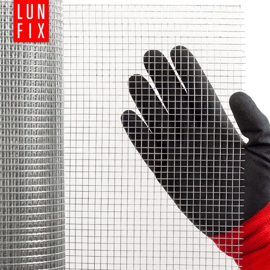 LUN FIX - Grillage anti-rongeurs 100 cm 6x6 fi 0 soudé galvanisé - 25 m