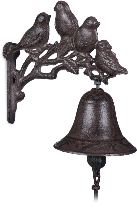 3x deurbel gietijzer vogels - tuinbel - wandbel - bel - vintage tuindecoratie — afbeelding 2
