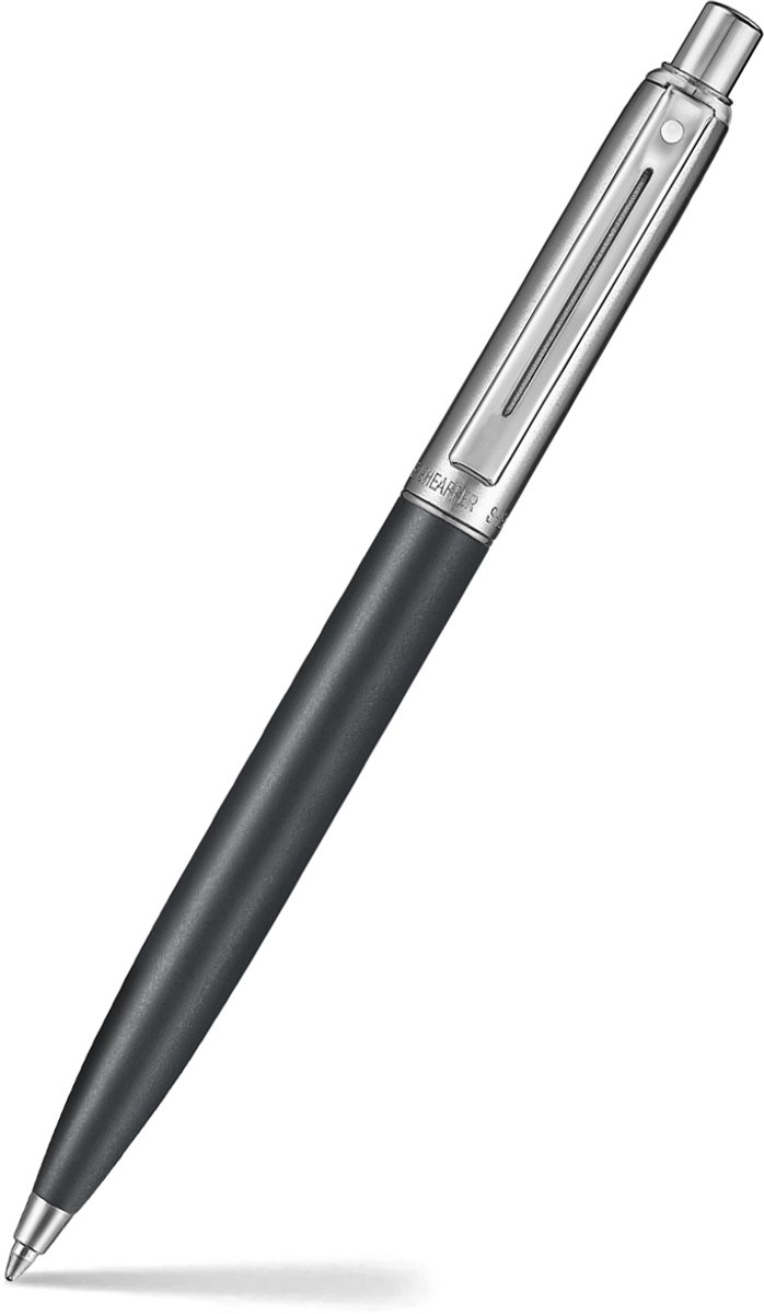 Sheaffer balpen - Sentinel 331 - matzwart en gepolijst chroom met chroom gepolijste afwerking - SF-E233151