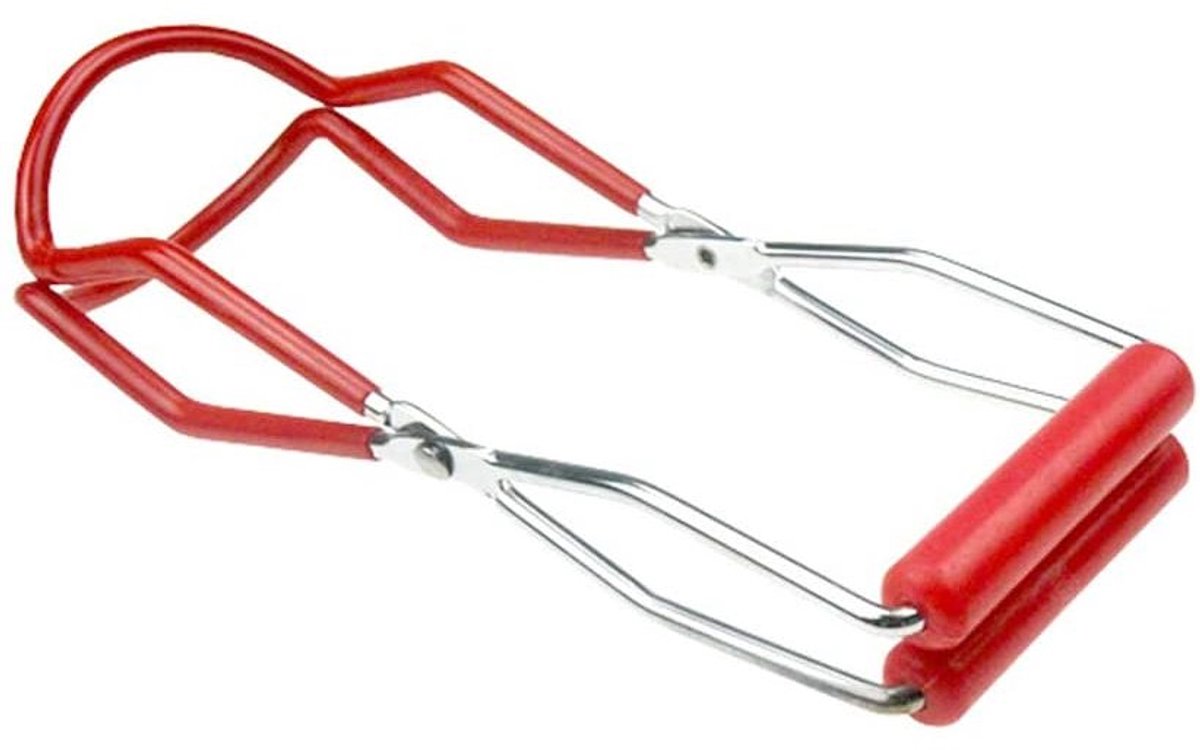 TuseRxln Tang Voor Glazen Potten Met Anti - Verbranding Handvat - Thermische Bescherming Anti Glij - 1 Stuks - Rood