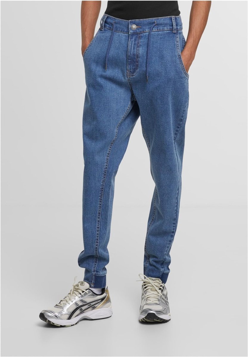 Urban Classics Jeanshose Antifit TB7567 Mid Deep Washed-34 Blauw