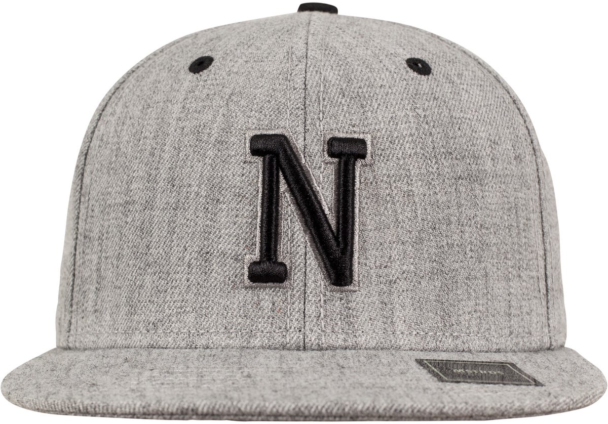 MSTRDS Cap N Letter Snapback grijs gemêleerd