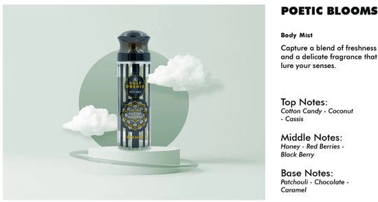Gold Orchid Collectie bodymist - POTIC BLOOMS
