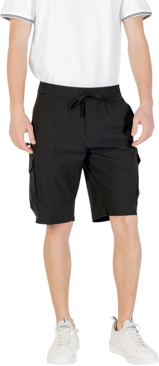 Cargo Shorts with Pockets - Black