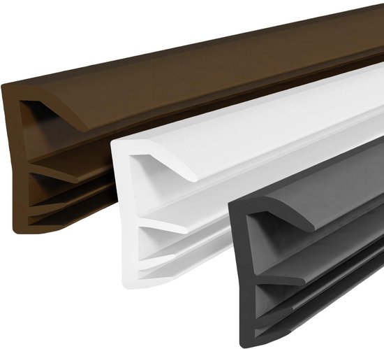 DQ-PP Deurafdichting, aluminium, 98 cm, wit, zelfklevend, stripborstel
