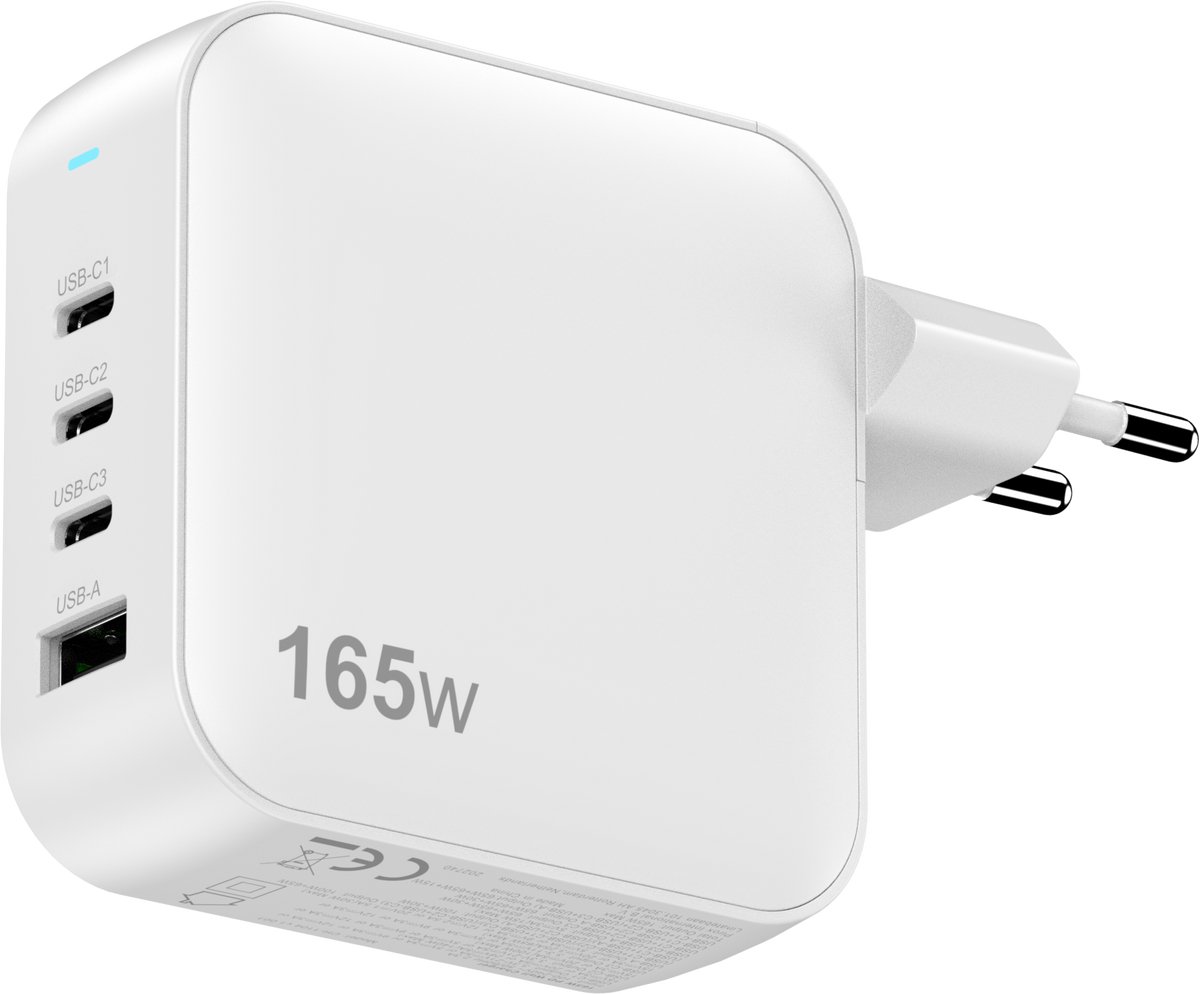Sitecom - Wall charger - 165W - Power Delivery - GaN - Fast Charge - White