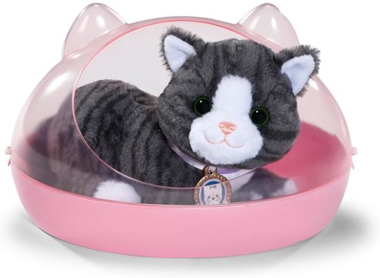 BABY born knuffelkat Cookie met geluid en kattenmand - interactief speelgoed.
