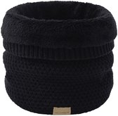 Winter-Tube-Sjaal-Lussen-Sjaal-Dikke-Fleece-Neckwarmer-Volwassenen-zwart