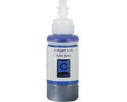 Inktkeuze T6642/T6732 Cyaan Huismerk Inktfles 100ml - C13T664240 - Geschikt voor Epson EcoTank ET-2500/ET-2550/ET-2600/ET-2610/ET-2650/ET-3600/ET-4500/ET-4550/…