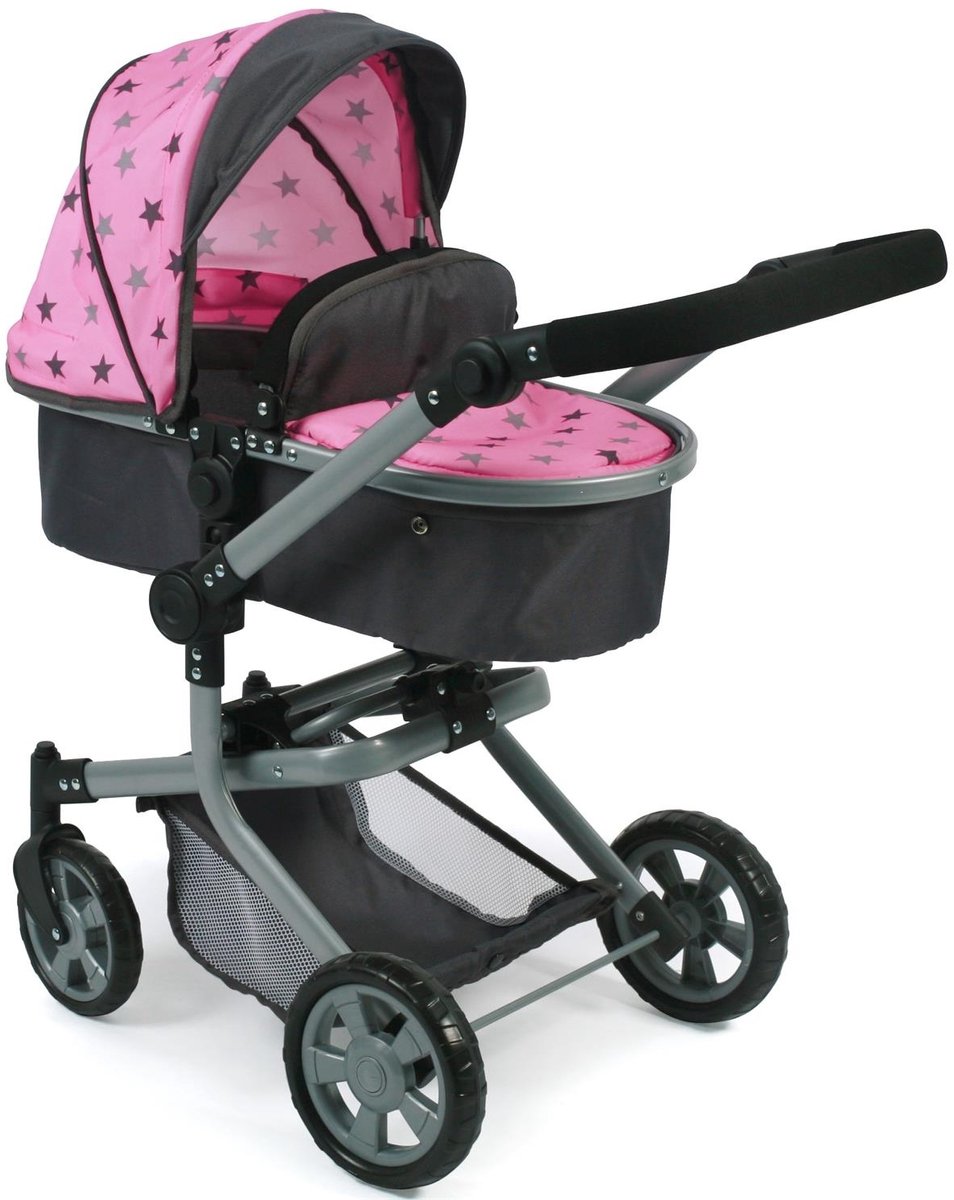Bayer Chic 2000 - Combi poppenwagen Mika - Stars Grijs