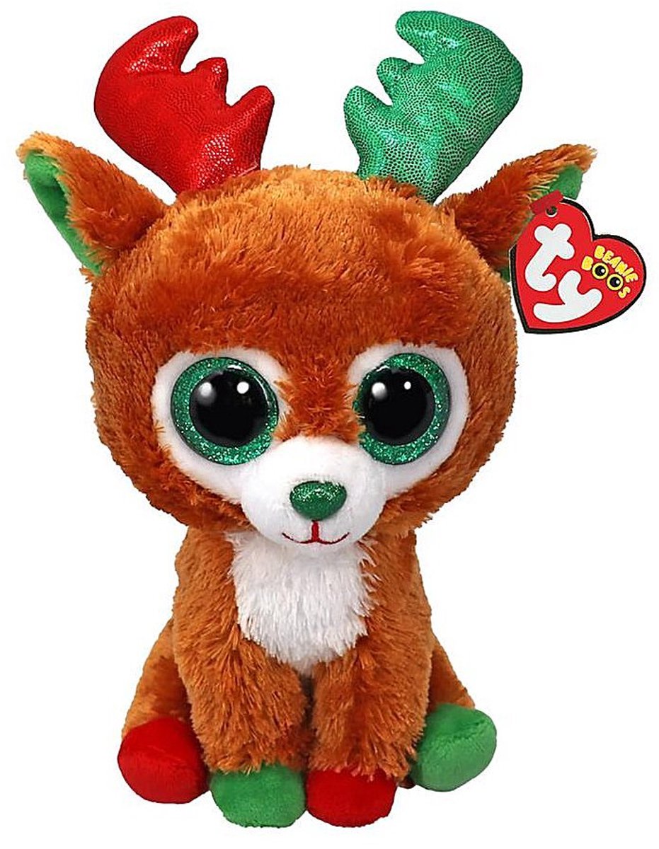 TY Beanie Boos Knuffel Rendier Tinseltoes 15 cm
