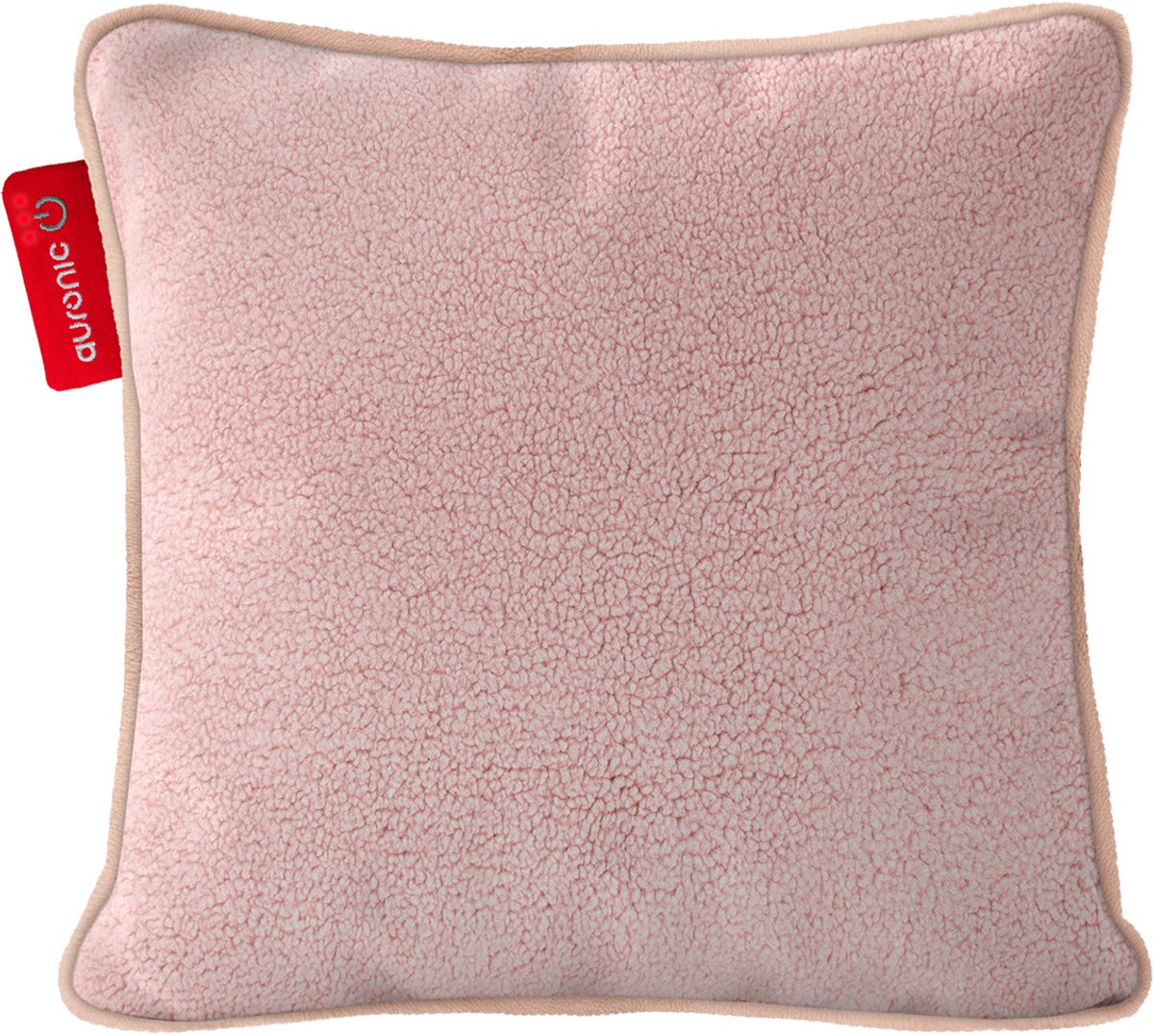 Auronic Warmtekussen - Sherpa Fleece - 45x45 - Draadloos - Oplaadbaar - Elektrisch kussen - Infrarood - Roze
