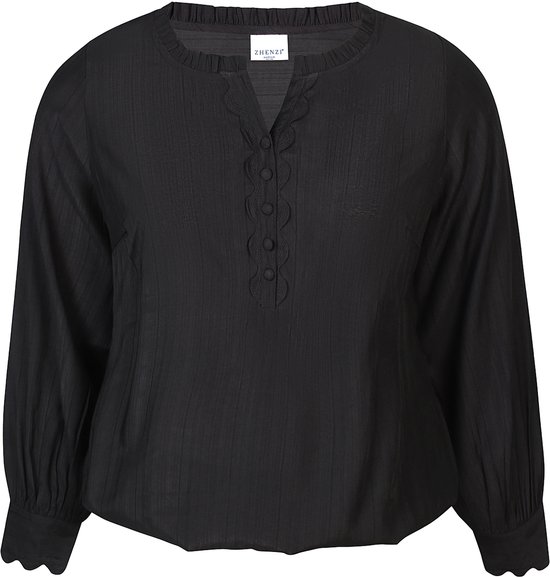 Zhenzi Orra 934-Blouse L/S Black maat M=46/48
