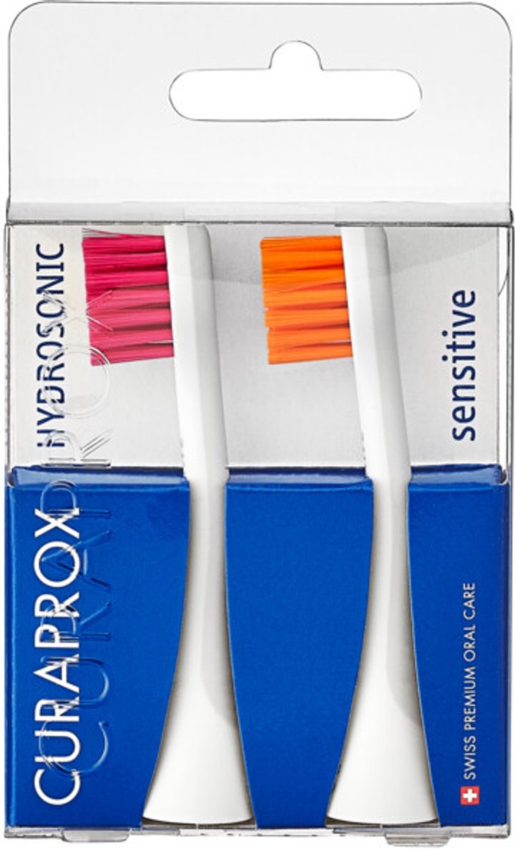 Curaprox Hydrosonic Opzetborstel Sensitive Duo Magenta Oranje - 2 stuks