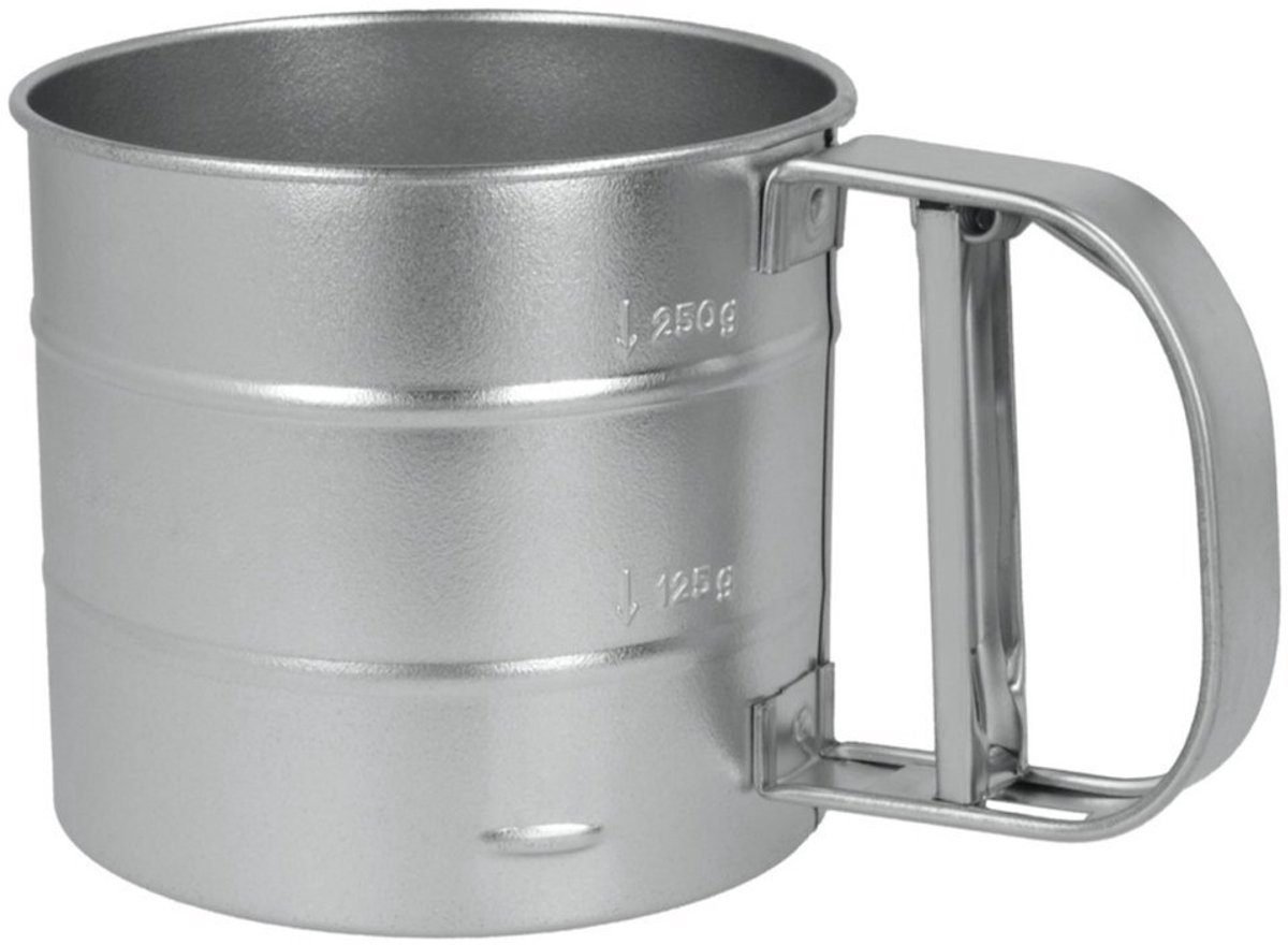 Metaltex - Dolceforno - Poedersuiker - Meelzeef - Maximaal 350 gram - Diameter 10cm - Vertind - RVS filter
