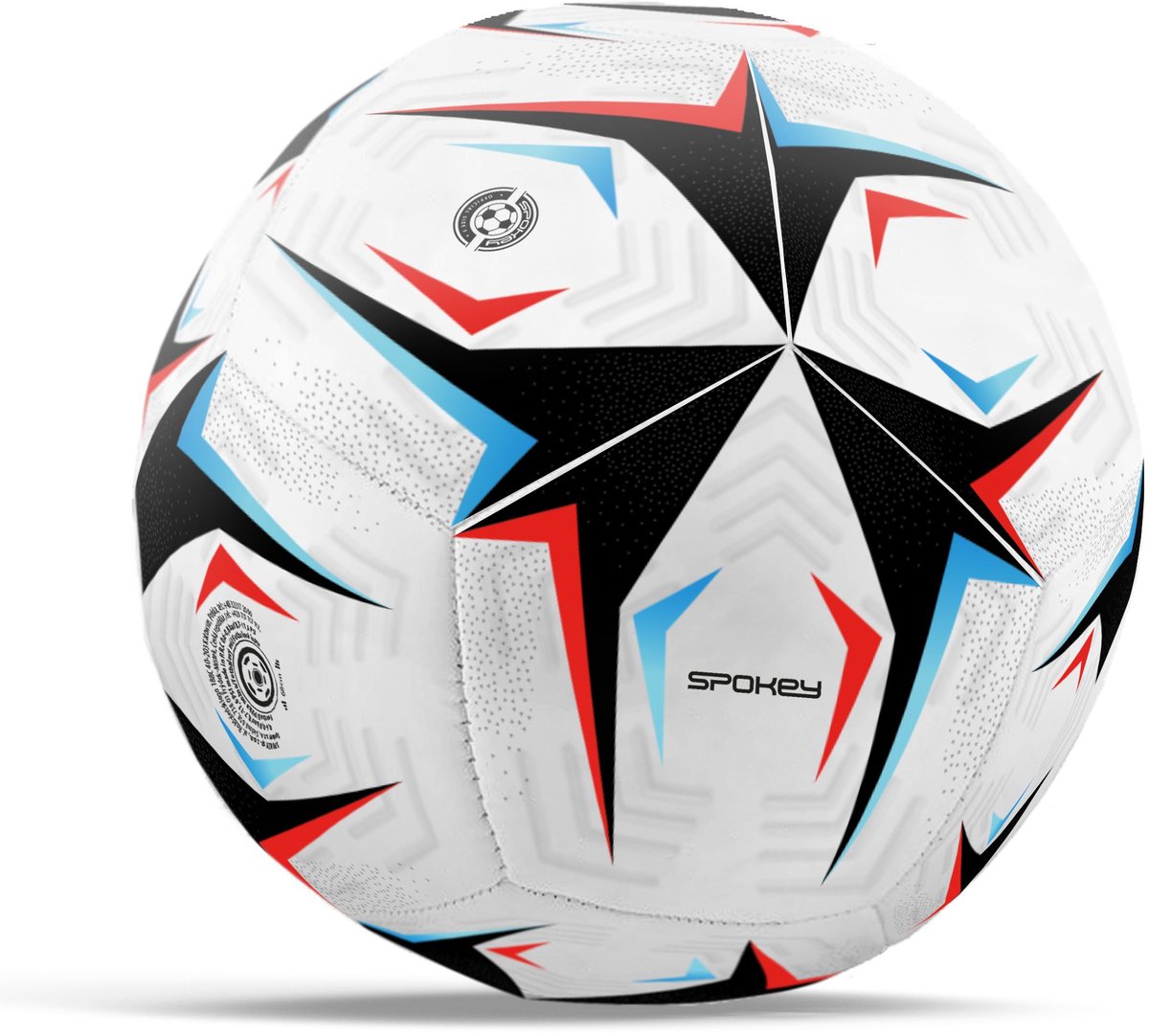 Spokey FLICK Voetbal - Wit / Zwart / Rood / Blauw - Maat 5