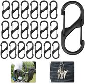 Ziyero 20 Pièces Mini S Forme Mousqueton Clips Mousquetons en Alliage D