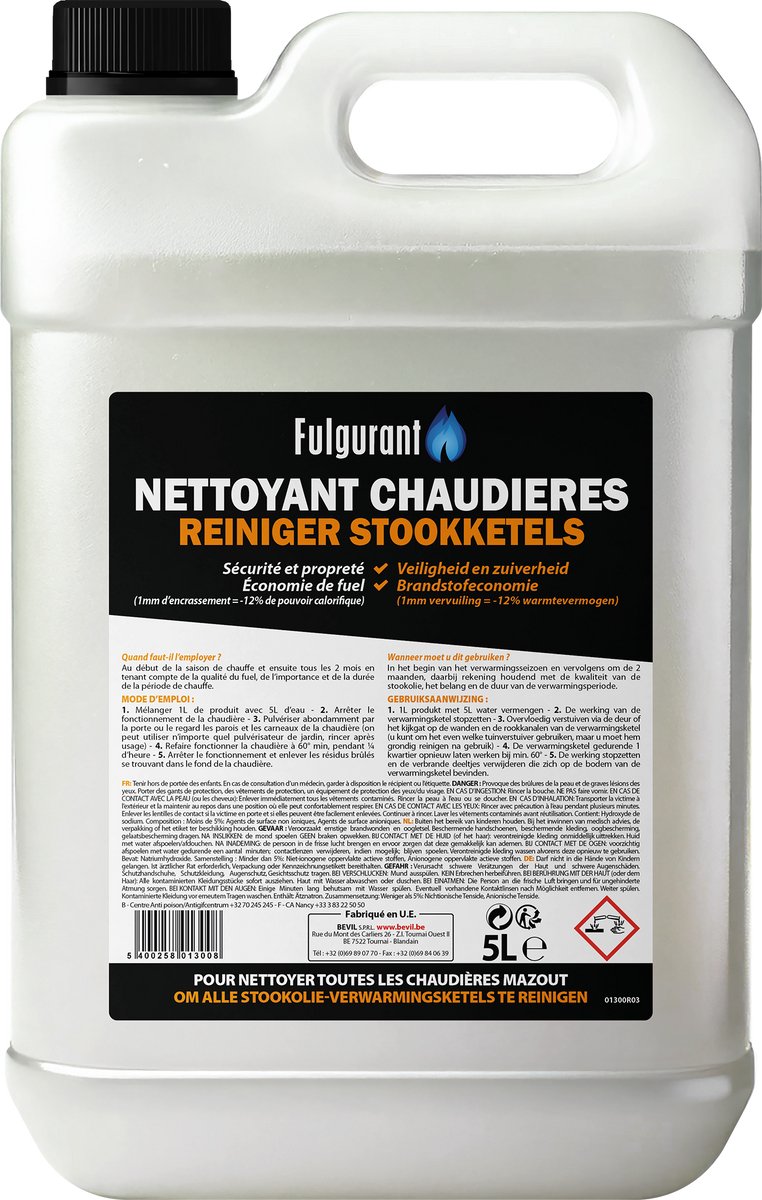 Fulgurant - Reiniger stookketels - 5L