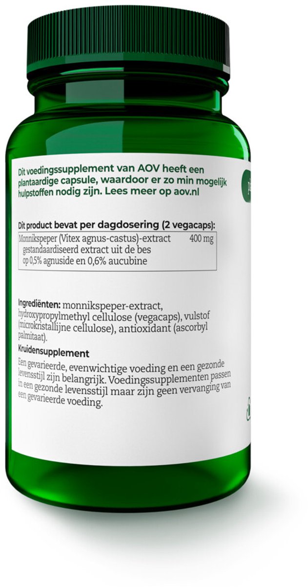 AOV - 833 Vitex Agnus Castus - 2 x 60 vegacapsules - Voordeelverpakking