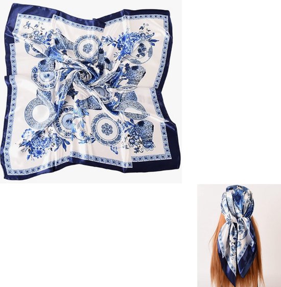 Patron de mode femme - Bandanas - Foulard - Écharpe femme - Étole - Châle - Hijab - Écharpe - Foulard - Turban - Couvre-chef - Grand carré soyeux - Foulard cheveux - Bandana de nuit - Satin - Bandana de cou en cadeau - 90x90 cm
