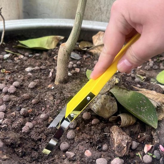 2 stuks tuinbouw ring grasverwijder - tuinbouw grasverwijder / verwijder - tuinbouw graskrabber met houten handvat - geschikt voor tuinbouw, gazon, tuinwerk van Merkloos	 — afbeelding 3
