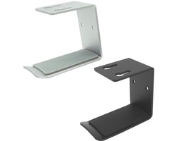 2 stucks Hoofdtelefoonhouder van aluminiumlegering, wandgemonteerde hoofdtelefoonstandaard, desktop displaystandaard, haak voor hoofdtelefoonrek, accessoires